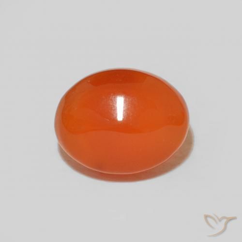 2.04ct طبيعي برتقالى متوسط كارنيليان, بيضوي, غير شفاف