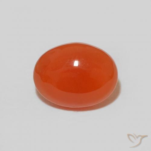 1.77ct طبيعي برتقالى كثيف كارنيليان, بيضوي, غير شفاف, Photo A