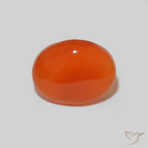 1.63ct طبيعي برتقالى كثيف كارنيليان, بيضوي, غير شفاف, Photo A