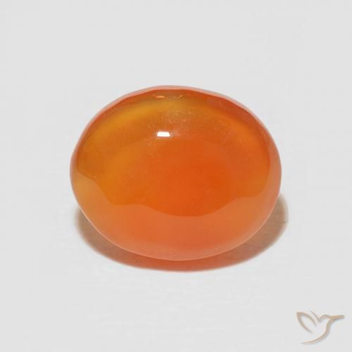 2.58ct طبيعي برتقالى متوسط كارنيليان, بيضوي, غير شفاف, Photo A