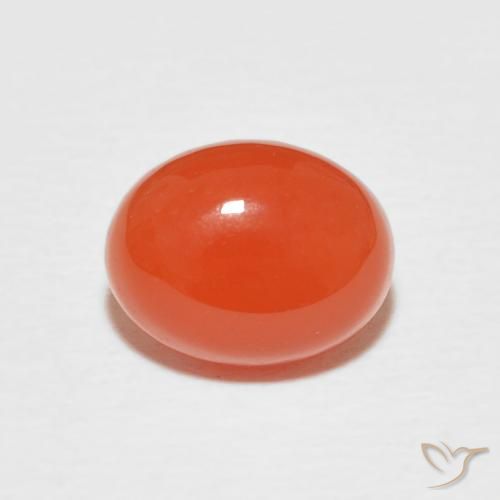 2.08ct طبيعي برتقالى كثيف كارنيليان, بيضوي, غير شفاف, Photo A