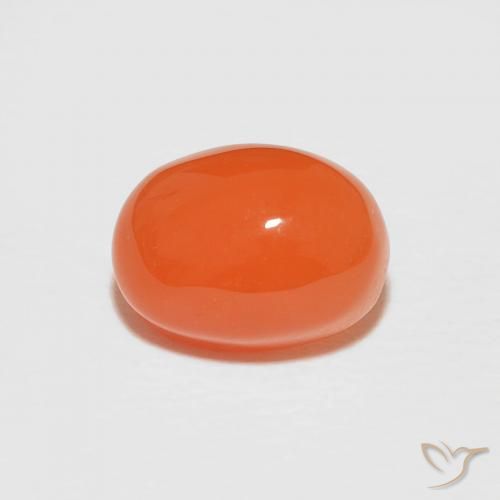 1.89ct طبيعي برتقالى محمر غامق كارنيليان, بيضوي, غير شفاف, Photo A
