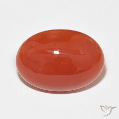 26.59ct طبيعي أحمر نارى كارنيليان, بيضوي, غير شفاف, Photo A