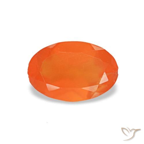 0.34ct برتقالي كارنيليان, بيضاوي, شفاف