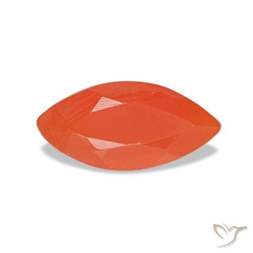 0.48ct أحمر كارنيليان, ماركيز, نصف شفاف
