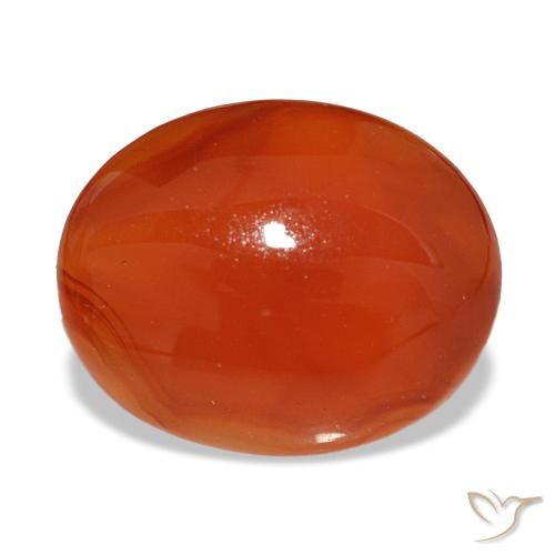 2.85ct أحمر كارنيليان, بيضاوي, نصف شفاف