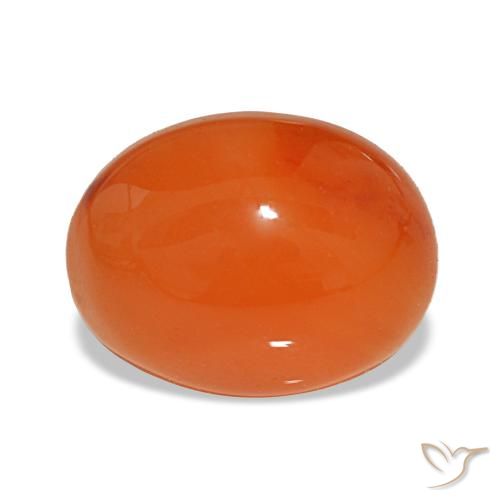 2.38ct أحمر كارنيليان, بيضاوي, نصف شفاف
