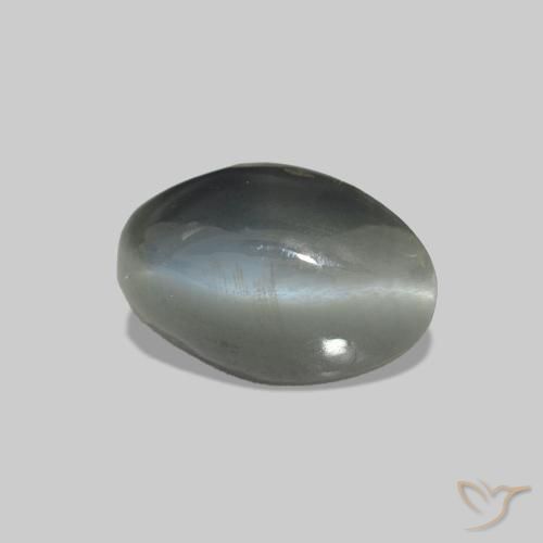 Cat's Eye Alexandrite رمادى متوسط طبيعي، بيضوي، 1.00 قيراط، غير شفاف