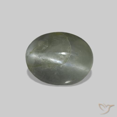 Cat's Eye Alexandrite أخضر متوسط طبيعي، بيضوي، 0.94 قيراط، غير شفاف