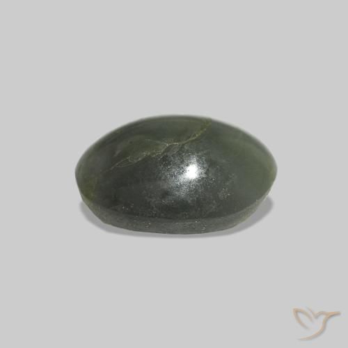 Cat's Eye Alexandrite أخضر متوسط طبيعي، بيضوي، 0.94 قيراط، غير شفاف