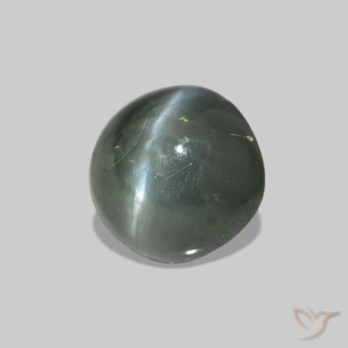 Cat's Eye Alexandrite أخضر دافئ طبيعي، دائري، 0.53 قيراط، غير شفاف