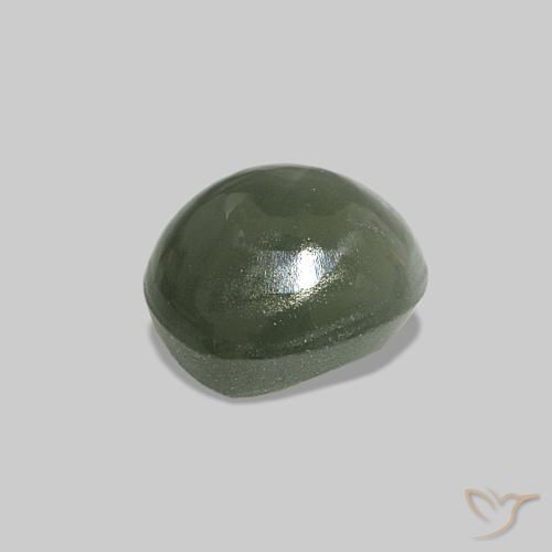 Cat's Eye Alexandrite أخضر متوسط طبيعي، بيضوي، 0.54 قيراط، غير شفاف