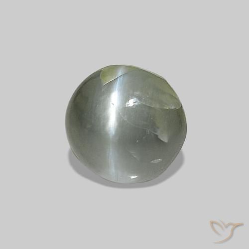 Cat's Eye Alexandrite أخضر رمادى طبيعي، بيضوي، 0.51 قيراط، غير شفاف