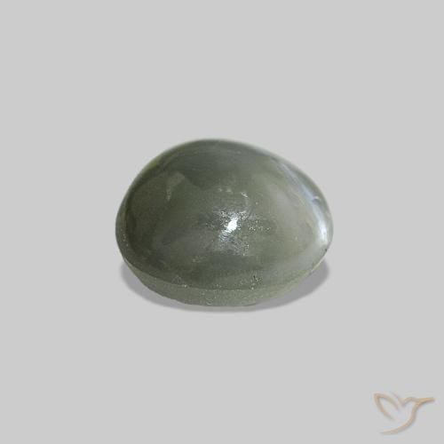 Cat's Eye Alexandrite أخضر رمادى طبيعي، بيضوي، 0.51 قيراط، غير شفاف