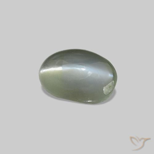 Cat's Eye Alexandrite أخضر متوسط طبيعي، بيضوي، 0.71 قيراط، غير شفاف