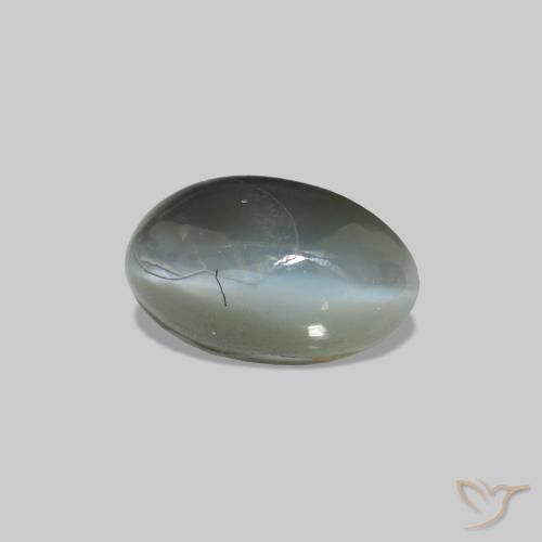 Cat's Eye Alexandrite رمادى متوسط طبيعي، بيضوي، 0.71 قيراط، غير شفاف