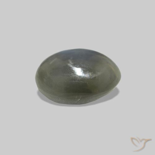 Cat's Eye Alexandrite رمادى متوسط طبيعي، بيضوي، 0.72 قيراط، غير شفاف