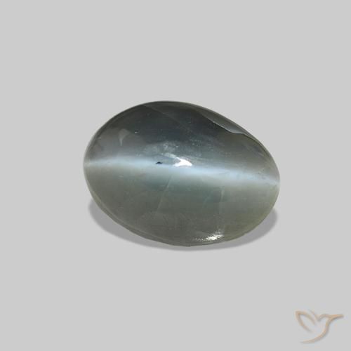 Cat's Eye Alexandrite رمادى متوسط طبيعي، بيضوي، 0.71 قيراط، غير شفاف