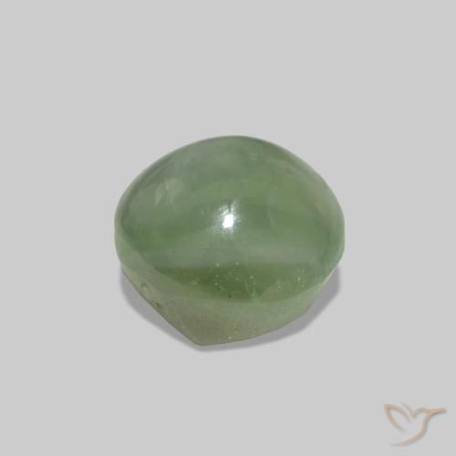 Cat's Eye Alexandrite أخضر متوسط طبيعي، بيضوي، 1.79 قيراط، غير شفاف