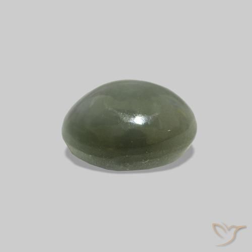 Cat's Eye Alexandrite أخضر متوسط طبيعي، بيضوي، 0.56 قيراط، غير شفاف