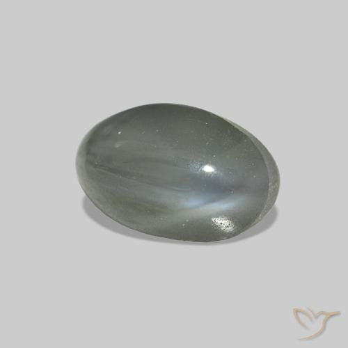 Cat's Eye Alexandrite رمادى متوسط طبيعي، بيضوي، 0.92 قيراط، غير شفاف
