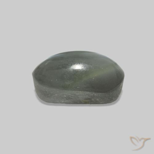 Cat's Eye Alexandrite رمادى متوسط طبيعي، بيضوي، 0.92 قيراط، غير شفاف