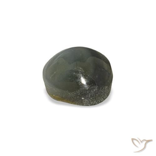 Cat's Eye Alexandrite طبيعي بلون رمادى متوسط، وزن ‎0.85‎ قيراط، شكل دائري، مقاس ‎5.08‎ مم
