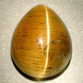 Cat's Eye Apatite طبيعي بلون عسلي، وزن ‎4.94‎ قيراط، شكل شفاف، مقاس ‎11.1x9‎ مم