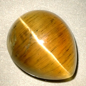 Cat's Eye Apatite طبيعي بلون عسلي، وزن ‎4.94‎ قيراط، شكل شفاف، مقاس ‎11.1x9‎ مم