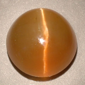 Cat's Eye Apatite طبيعي بلون عسلي، وزن ‎3.62‎ قيراط، شكل شفاف، مقاس ‎8.80‎ مم