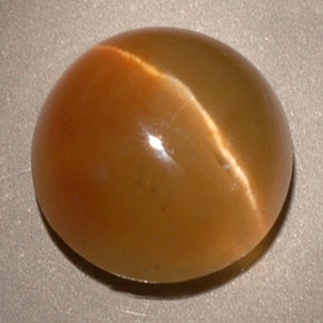 Cat's Eye Apatite طبيعي بلون عسلي، وزن ‎3.62‎ قيراط، شكل شفاف، مقاس ‎8.80‎ مم