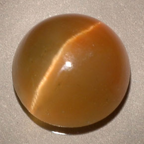 Cat's Eye Apatite طبيعي بلون عسلي، وزن ‎3.62‎ قيراط، شكل شفاف، مقاس ‎8.80‎ مم