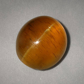 Cat's Eye Apatite طبيعي بلون عسلي، وزن ‎5.05‎ قيراط، شكل شفاف، مقاس ‎10.4x9‎ مم