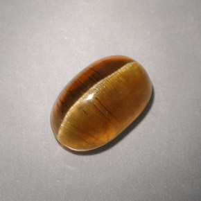 Cat's Eye Apatite طبيعي بلون عسلي، وزن ‎4.93‎ قيراط، شكل شفاف، مقاس ‎10.8x7.2‎ مم