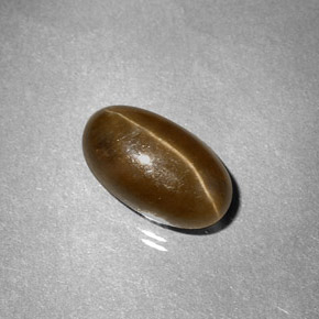 Cat's Eye Apatite طبيعي بلون عسلي، وزن ‎3.58‎ قيراط، شكل بيضاوى، مقاس ‎10.7x6.2‎ مم