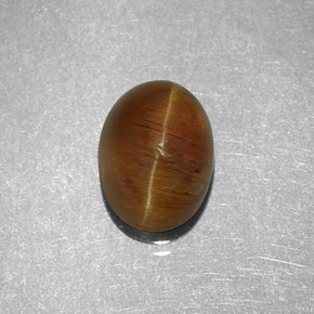 أباتيت عين القط عسلى طبيعي، قصة بيضاوى، 2.32 قيراط، نصف شفاف