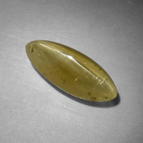 Cat's Eye Apatite طبيعي بلون أصفر أخضر، وزن ‎3.69‎ قيراط، شكل ماركيز، مقاس ‎13.6x5.2‎ مم