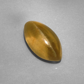 أباتيت عين القط ذهبي مخضر طبيعي، شفاف، 2.59 قيراط، شفاف / نصف شفاف