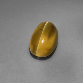 أباتيت عين القط أخضر ذهبى طبيعي، شفاف، 4.12 قيراط، شفاف / نصف شفاف