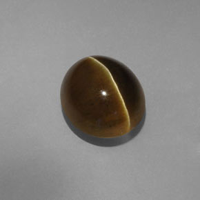 أباتيت عين القط أخضر ذهبى طبيعي، شفاف، 6.36 قيراط، شفاف / نصف شفاف