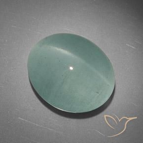 23.41ct طبيعي اخضر فاتح زبرجد عين القطة, بيضوي, نصف شفاف