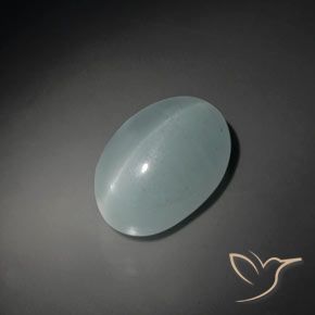 19.33ct طبيعي أخضر-أزرق باهت زبرجد عين القطة, بيضوي, شفاف