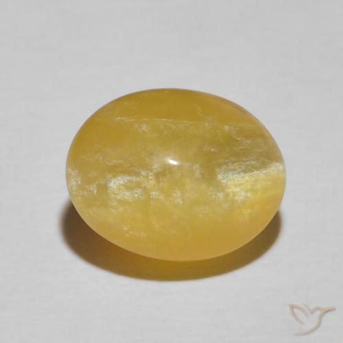 4.10ct طبيعي أصفر القضيب الذهبى أوبال عين القط, بيضوي, غير شفاف