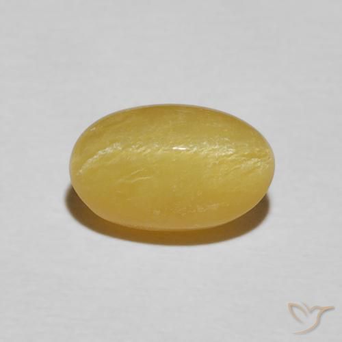 2.41ct طبيعي أصفر دافئ أوبال عين القط, بيضوي, غير شفاف