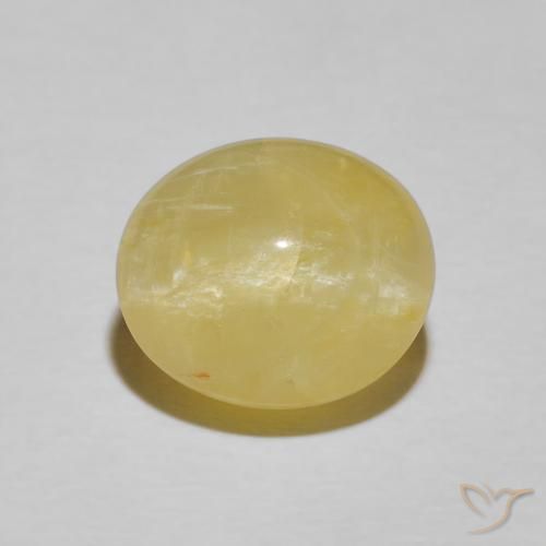 4.13ct طبيعي أصفر دافئ أوبال عين القط, بيضوي, غير شفاف