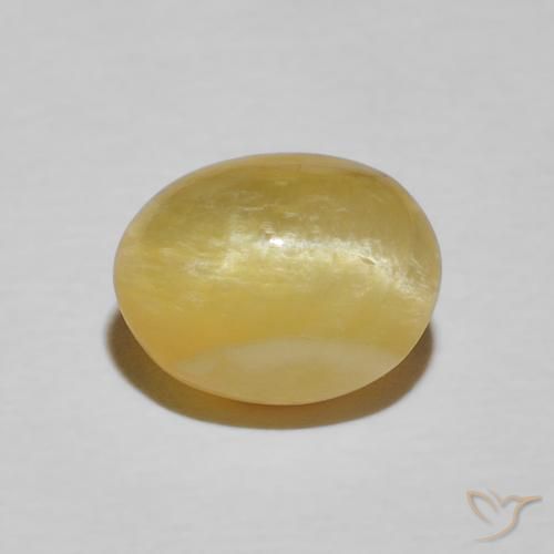 2.28ct طبيعي أصفر توسكانا أوبال عين القط, بيضوي, غير شفاف