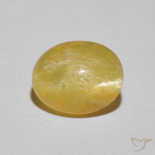 2.80ct طبيعي أصفر القضيب الذهبى أوبال عين القط, بيضوي, غير شفاف