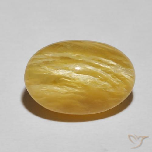 8.30ct طبيعي أصفر غنى أوبال عين القط, بيضوي, غير شفاف