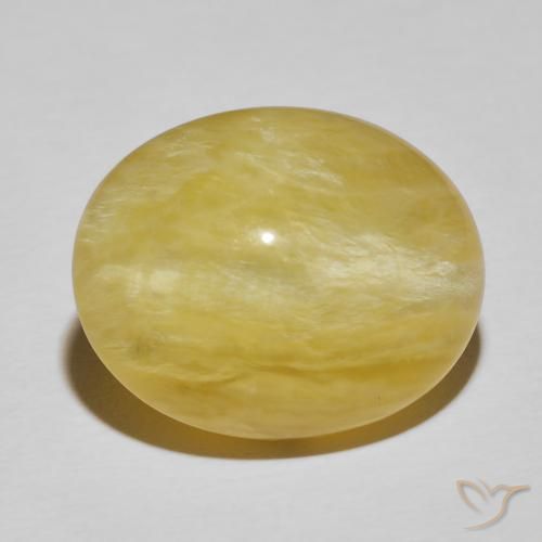 18.93ct طبيعي أصفر غنى أوبال عين القط, بيضوي, غير شفاف
