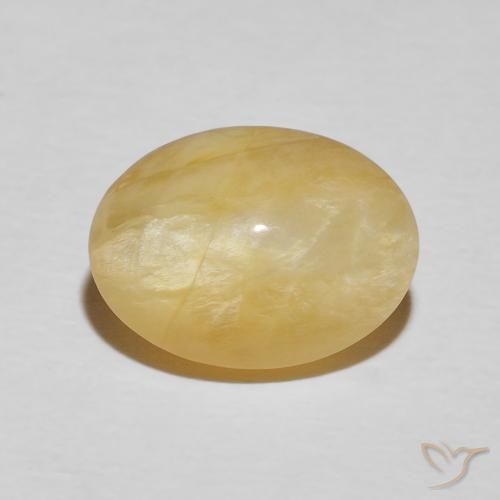 3.59ct طبيعي أصفر القضيب الذهبى أوبال عين القط, بيضوي, غير شفاف